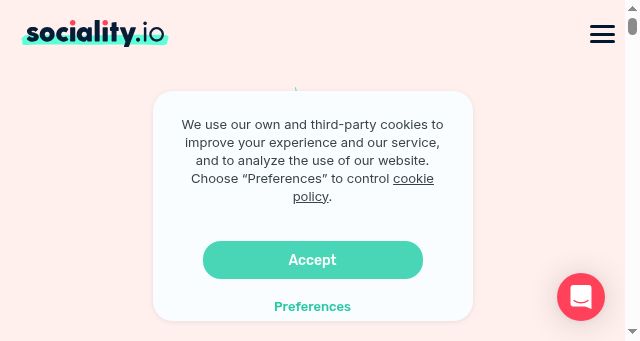Screenshot of sociality.io