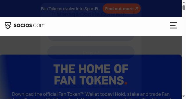 Screenshot of socios.com