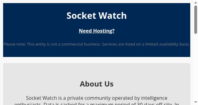 Screenshot of socket.watch