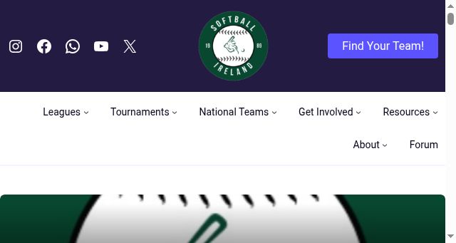 Screenshot of softball.ie