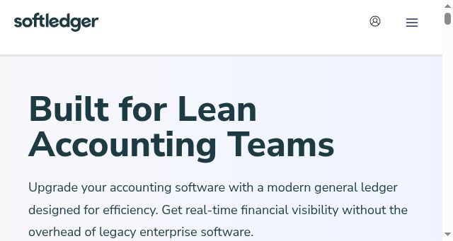 Screenshot of softledger.com