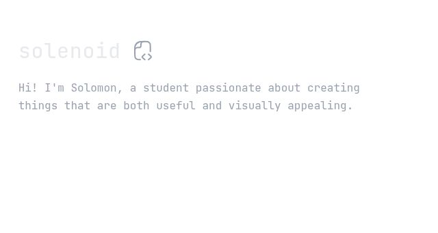 Screenshot of solenoid.me