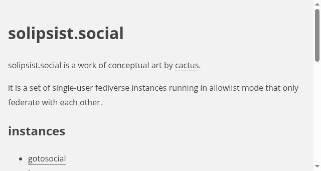 Screenshot of solipsist.social