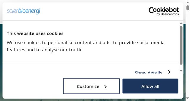 Screenshot of solorbioenergi.se