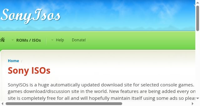 Screenshot of sonyisos.com