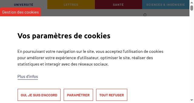 Screenshot of sorbonne-universite.fr