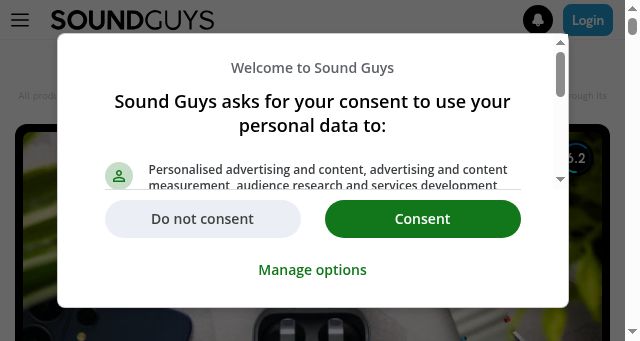 Screenshot of soundguys.com