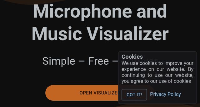 Screenshot of soundvisualiser.com