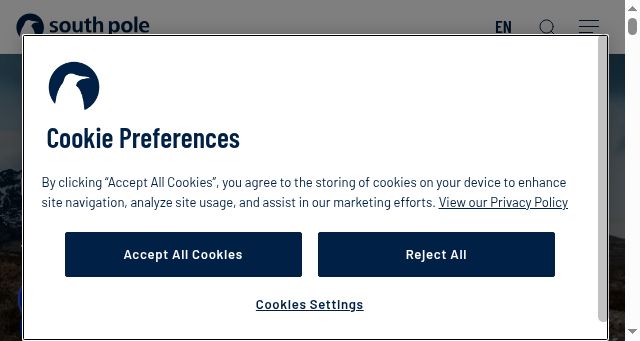 Screenshot of southpole.com