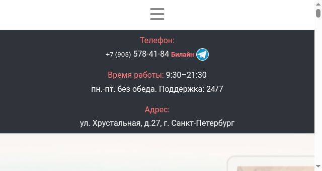 Screenshot of sozdaniesajta.ru