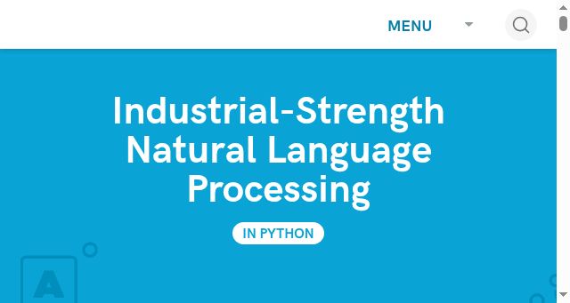 Screenshot of spacy.io