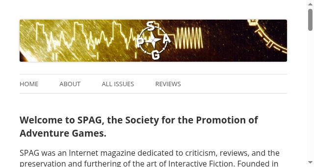 Screenshot of spagmag.org