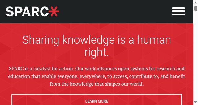 Screenshot of sparcopen.org