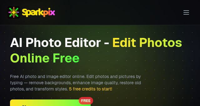 Screenshot of sparkpix.ai