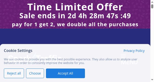 Screenshot of sparktraffic.com