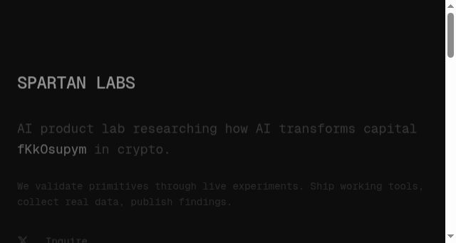 Screenshot of spartanlabs.studio