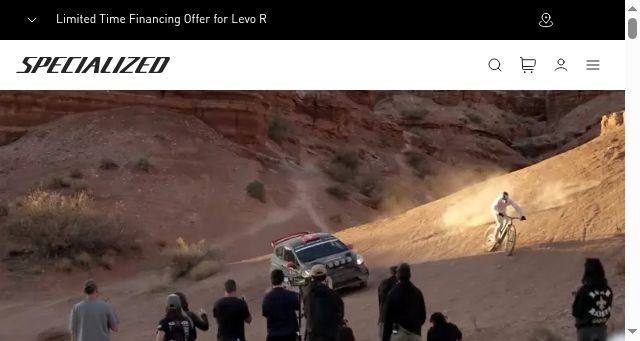 Screenshot of specialized.com