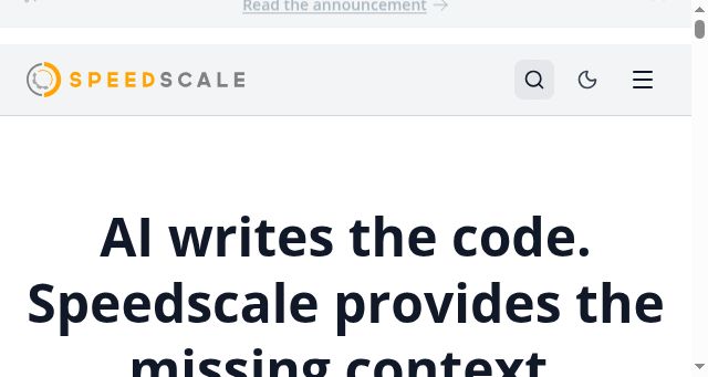 Screenshot of speedscale.com