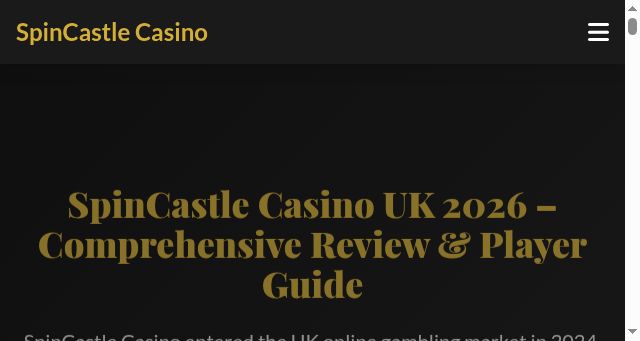 Screenshot of spincastle-casino.uk