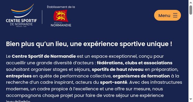 Screenshot of sport-normandie.fr