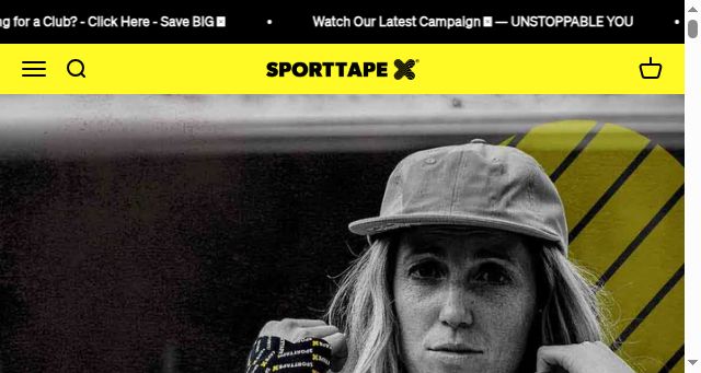 Screenshot of sporttape.co.uk