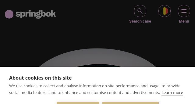 Screenshot of springbokagency.com