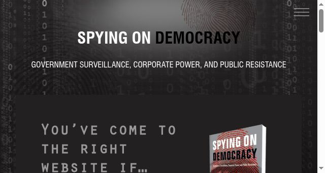 Screenshot of spyingondemocracy.com
