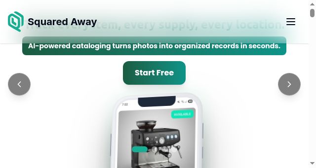 Screenshot of squaredaway.ai