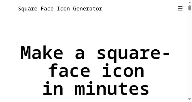 Screenshot of squarefaceicongenerator.cc
