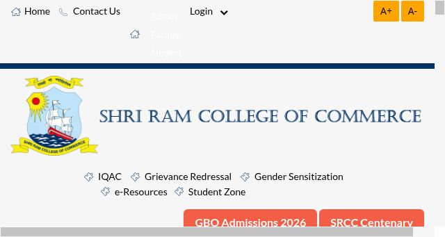 Screenshot of srcc.edu
