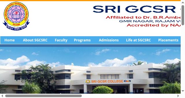 Screenshot of srigcsrcollege.org