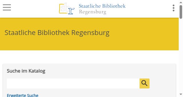 Screenshot of staatliche-bibliothek-regensburg.de