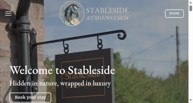 Screenshot of stablesideatshawsfarm.co.uk