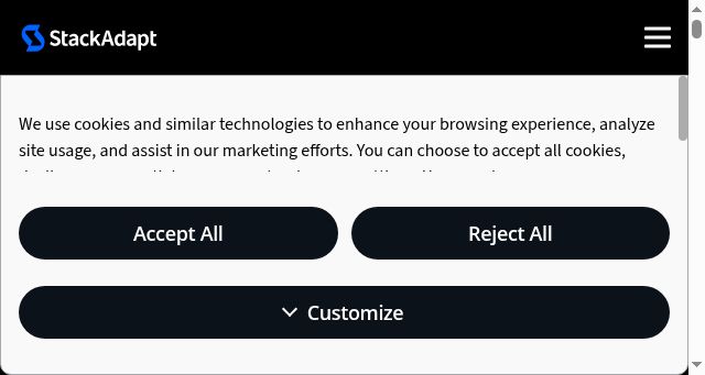 Screenshot of stackadapt.com