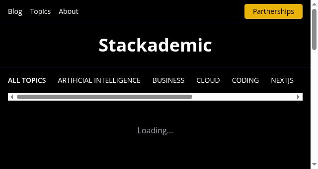 Screenshot of stackademic.com