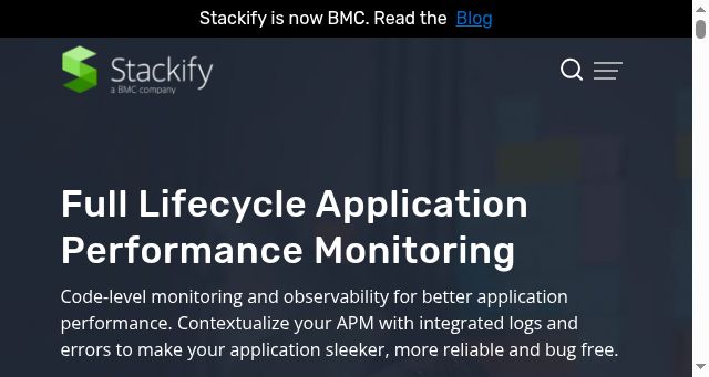 Screenshot of stackify.com