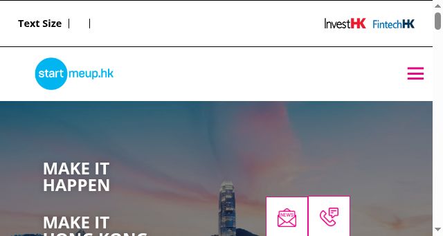Screenshot of startmeup.hk