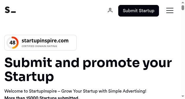 Screenshot of startupinspire.com