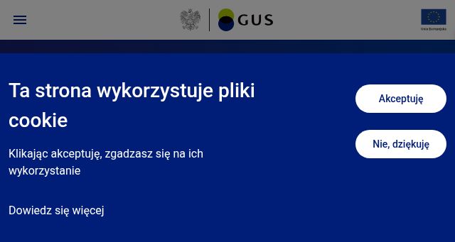 Screenshot of stat.gov.pl