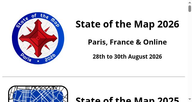 Screenshot of stateofthemap.org