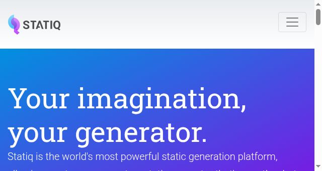 Screenshot of statiq.dev