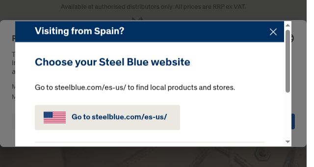 Screenshot of steelblue.com