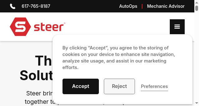 Screenshot of steer.io