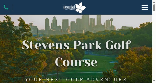 Screenshot of stevensparkgolf.com