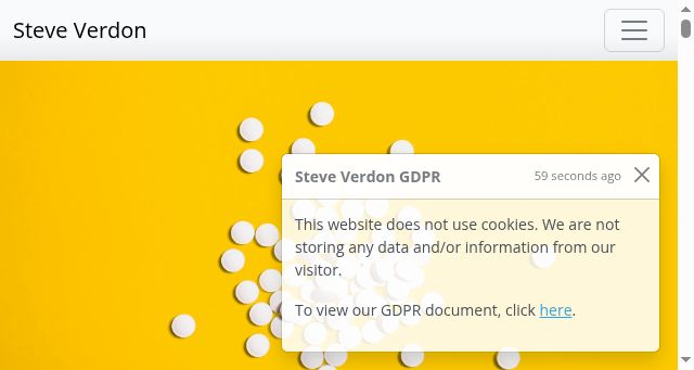 Screenshot of steveverdon.com