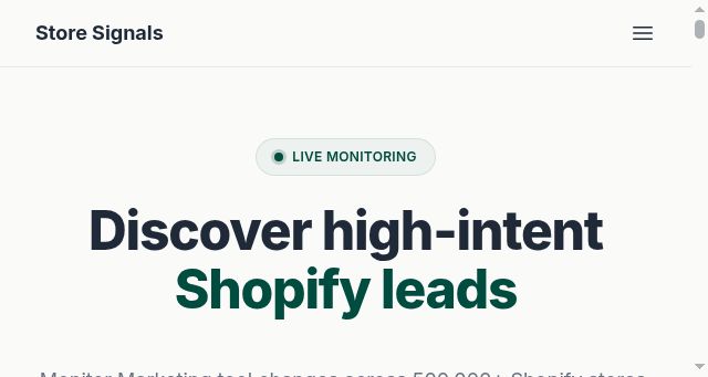 Screenshot of storesignals.co