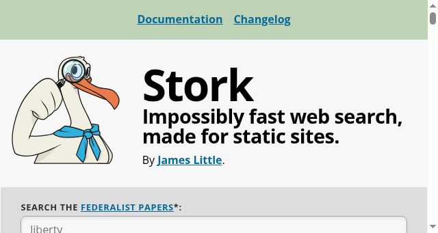 Screenshot of stork-search.net