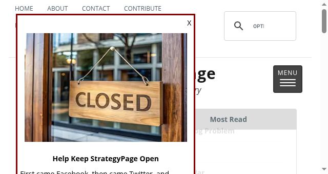 Screenshot of strategypage.com