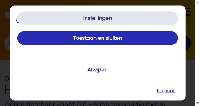 Screenshot of strato.nl