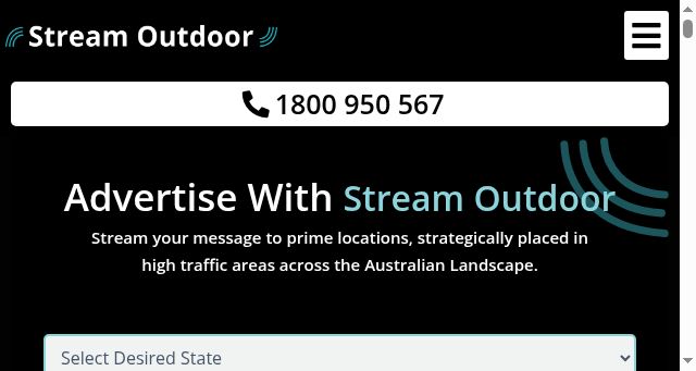 Screenshot of streamoutdoor.com.au